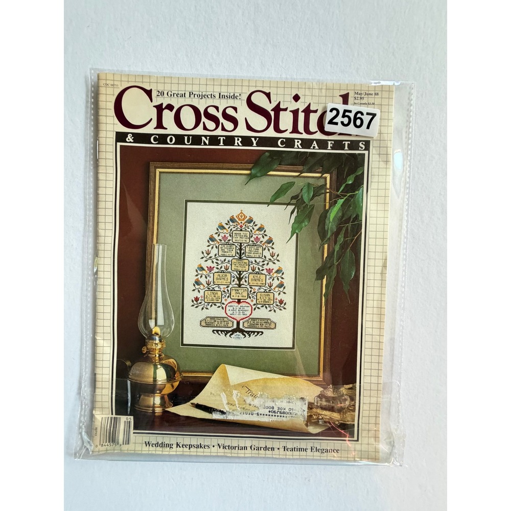 VTG Cross Stitch & Country Crafts Magazine May June 1988 Cross Stitch Patterns - Picture 2 of 12